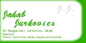 jakab jurkovics business card